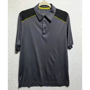 George Men's Dark Gray Short Sleeve Polo Shirt Performance Golf Casual Size M